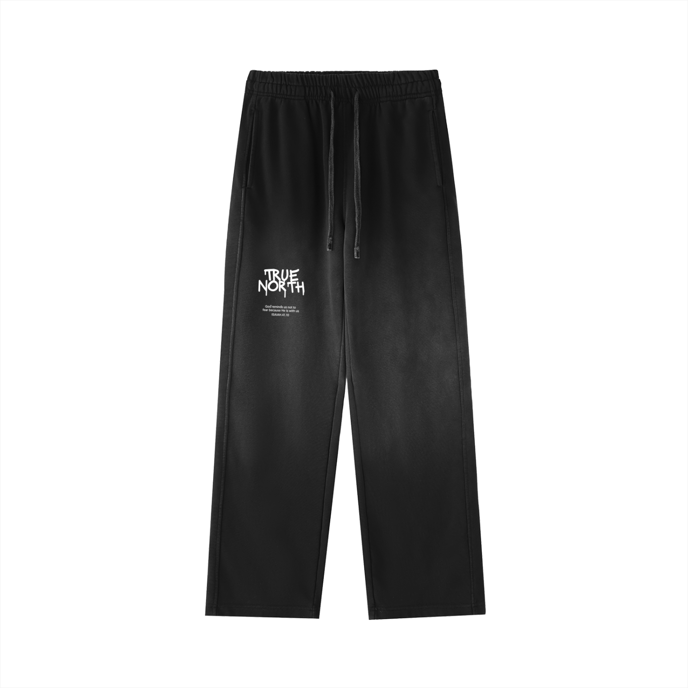 Vintage Washed Gradient Straight-Leg Sweatpants