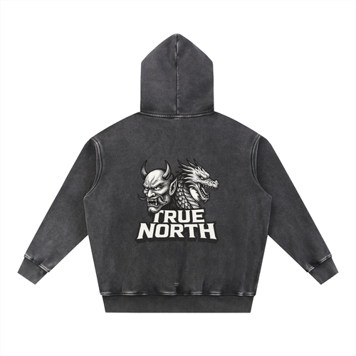 Snow Wash Fleece Oversize Hoodie