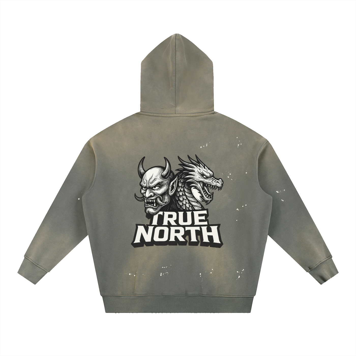 Vintage Washed Frayed Fleece Hoodie