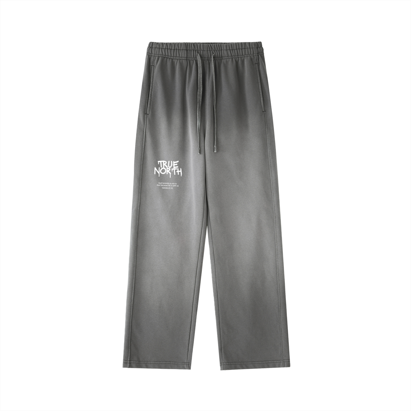 Vintage Washed Gradient Straight-Leg Sweatpants