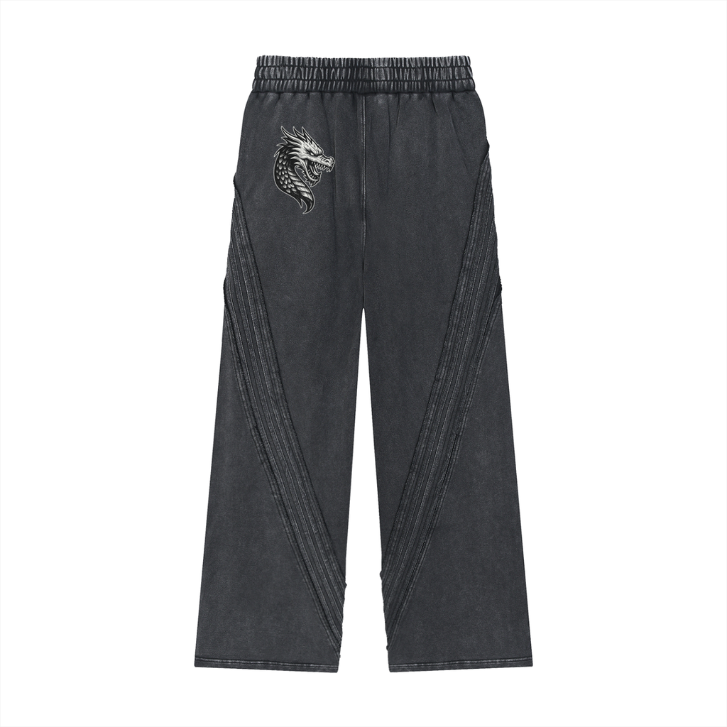 Snow Washed Tape Raw Edge Sweatpants