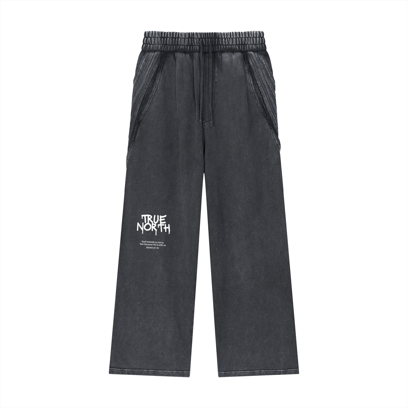 Snow Washed Tape Raw Edge Sweatpants